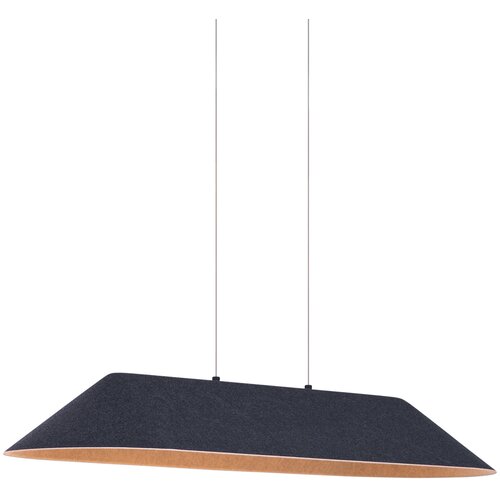 QAZQA Professional Moderne hanglamp zwart met grijze binnenkant 109cm incl. LED 3-staps dimbaar - Dani Slike