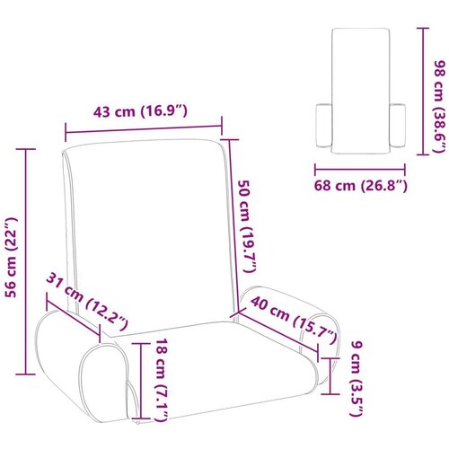  Podna stolica Tamno siva 68 x 51 x 56 cm Grublji bar&amp;scaron;un Slike