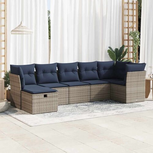 vidaXL 7-dijelni set vrtnih sofa sivi od poliratana Cijene