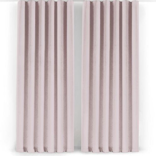 Filumi Svetlo rožnata žametna zavesa za delno zatemnitev 400x270 cm Velto &amp;ndash; Slike