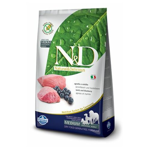 Farmina N&D prime hrana za pse (jagnjetina, borovnica) lamb & blueberry (adult, medium) 12kg Slike