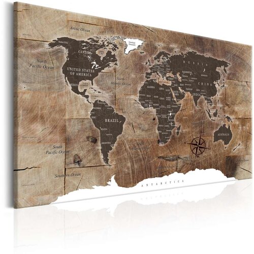  Slika - World Map: Wooden Mosaic 90x60 Slike