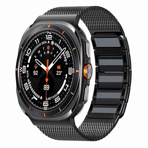 INF Združljiv s Samsung Watch Ultra 1/2 nerjaveče jeklo magnetni pa&scaron;ček Black, (5000116510) Cene