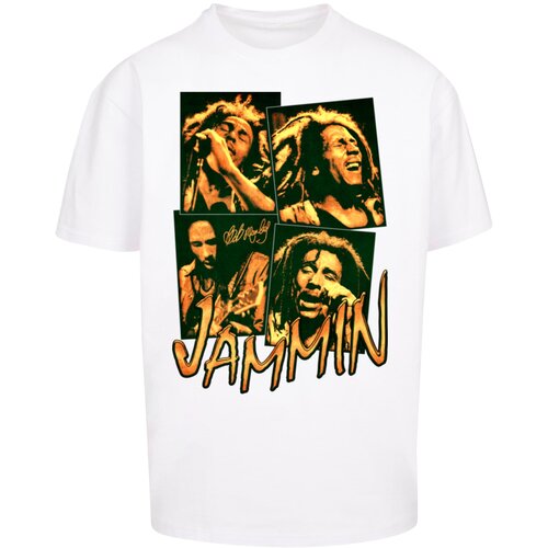 Merchcode men&amp;#039;s t-shirt bob marley jammin live oversize white Slike