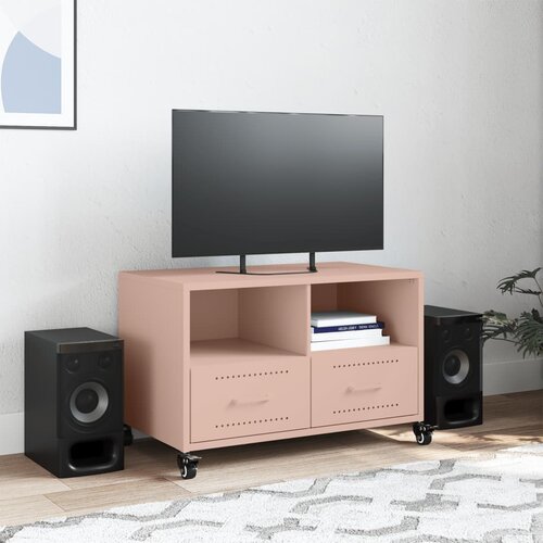  TV ormarić ružičasti 68 x 39 x 43,5 cm čelik Slike