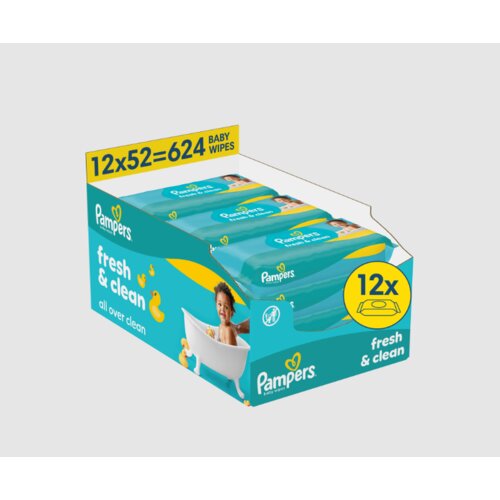Pampers Fresh vlažne maramice, 12x52 kom / XXL Cijene