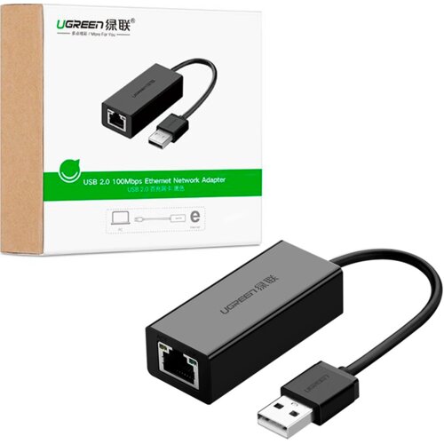 Ugreen ZUNANJA MREŽNA KARTICA USB 2.0 RJ45 100MBPS ETHERNET ČRNA, (21833845) Cene