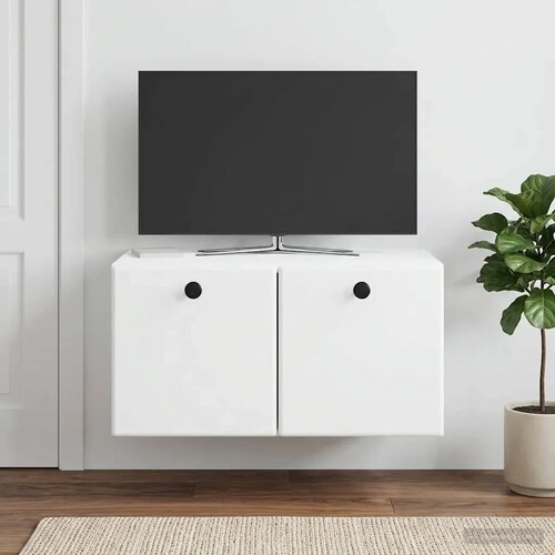  TV ormar za zid 59 5 x 41 x 30 cm Bijela Konstruirano drvo - Bijela 59 5 x 41 cm Slike