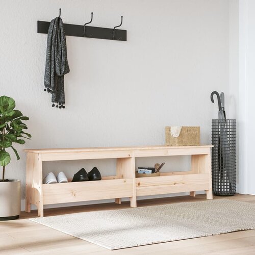  Klupa za predsoblje 160 x 28 x 45 cm od masivne borovine Slike