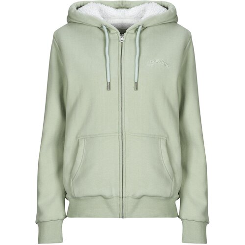 Superdry BORG LINED ZIPHOOD Zelena Cijene