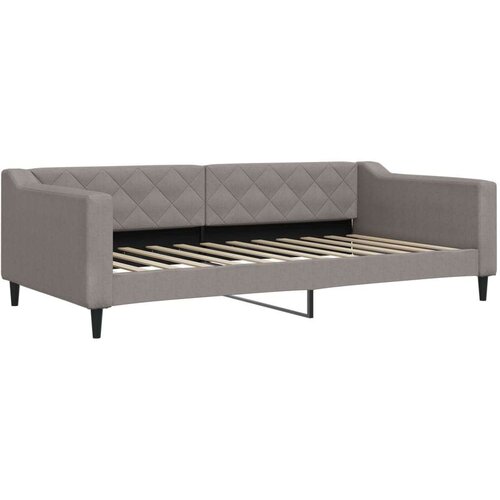  Dnevni krevet smeđesivi 100 x 200 cm od tkanine Slike