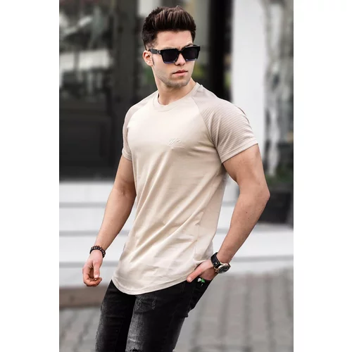 Madmext T-Shirt - Beige - Fitted