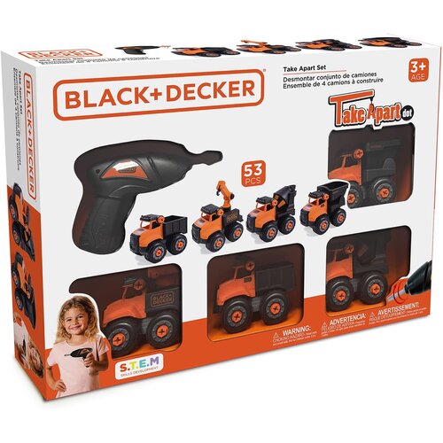 Black &amp;amp; Decker Set od 4 vozila za rastavljanje + baterijski odvijač Black&amp;amp;Decker STT014-S4-BD Slike
