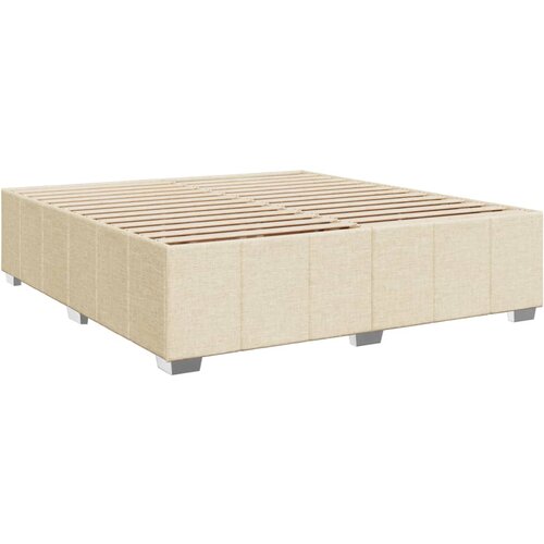 vidaXL Posteljni okvir krem 200x200 cm blago, (21309610) Cene
