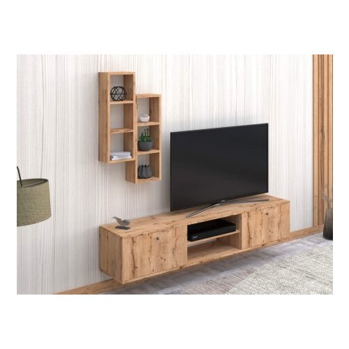 Hanah home tv polica nebula sapphire oak Slike