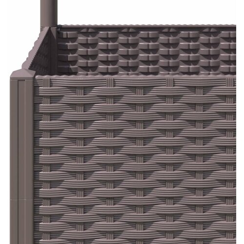  Vrtna sadilica s re&amp;scaron;etkom smeđa 40 x 40 x 136 cm PP Slike