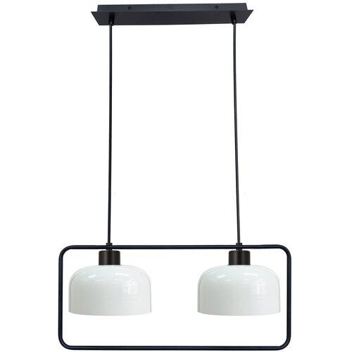 Candellux Lighting Crno-bijela viseća svjetiljka sa staklenim sjenilom Zodiac &amp;ndash; Slike