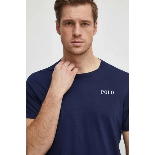 Polo Ralph Lauren Bombažna kratka majica moški, mornarsko modra barva