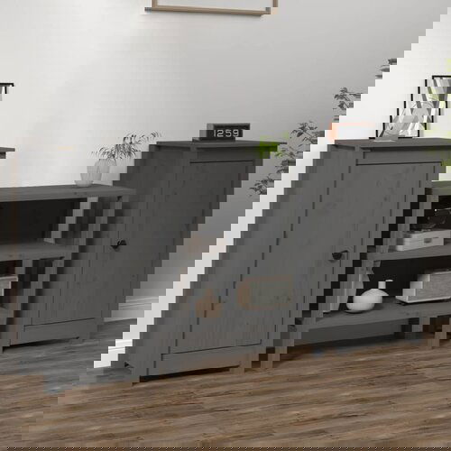VidaXL Komode 2 kom sive 40x35x80 cm od masivne borovine Slike