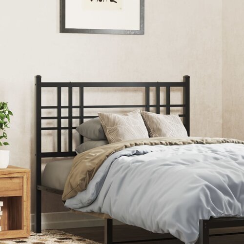 VidaXL Metalno uzglavlje crno 90 cm Slike