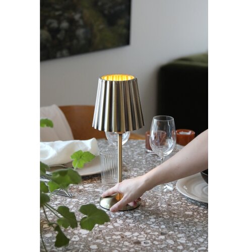 Marksl&amp;ouml;jd Medeninasta kovinska LED zatemnitvena/prenosljiva namizna svetilka (vi&amp;scaron;ina 35 cm) Celia &amp;ndash; Slike