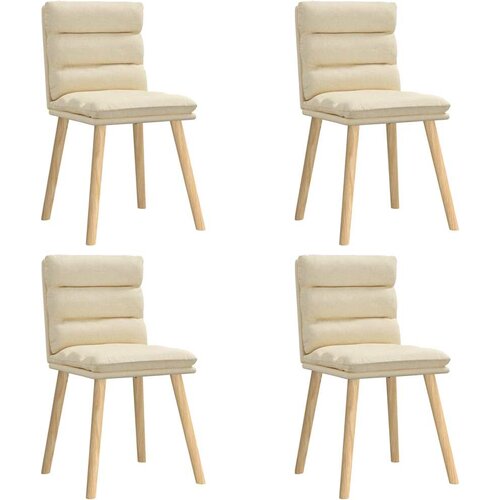 Maison Chic Jedilni stoli - Vzorci stoli 4 kosi krem blago A752, (22032599) Cene