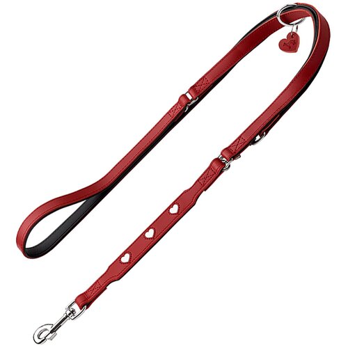Hunter nastavljiv povodec Love, rdeča - D 200 cm, Š 18 mm Cene