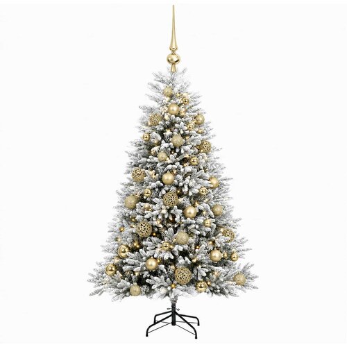  Umjetno božićno drvce s kuglicama 150 cm 150 LED lampica Slike