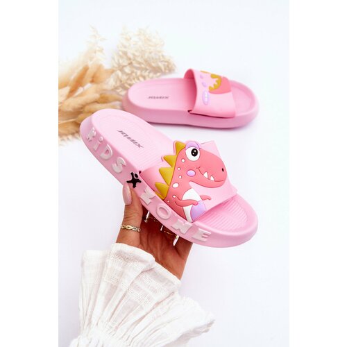 Kesi Children's foam slippers Dinosaur Pink Dario Slike