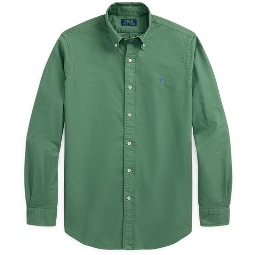 Polo Ralph Lauren Srajce z dolgimi rokavi CHEMISE AJUSTEE SLIM FIT EN OXFORD LEGER Kaki Slike