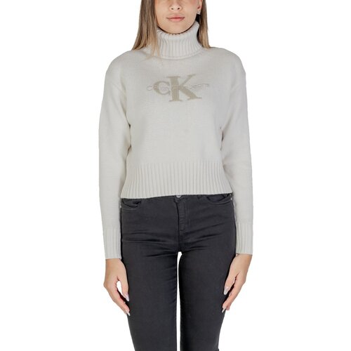 Calvin Klein Jeans Puloverji CHENILLE MONOLOGO J20J224229 Bela Cene