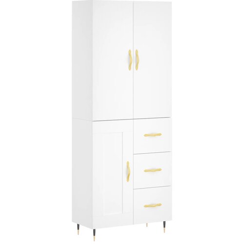 Maison Chic Visoka omara - Komoda - Predalnik bela 69,5x34x180 cm inženirski les, (21722176) Cene