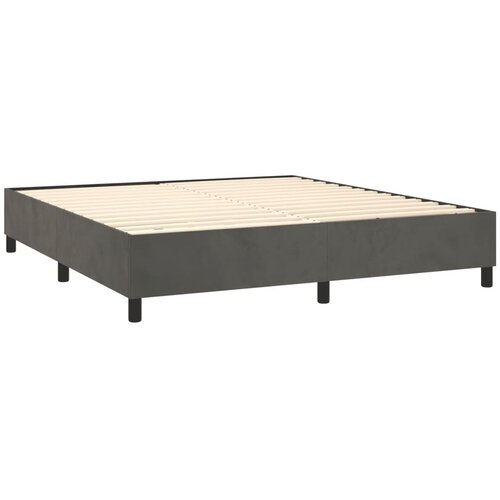  Krevet box spring s madracem LED tamnosivi 160x200 cm bar&amp;scaron;un Slike