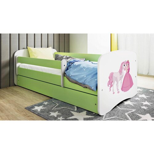 MID.YOU Dječji krevet Dreamy princeza 160x80 sa madracem s ladicom Zelena Cijene