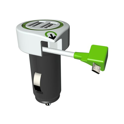 Q2power Auto punjač, Dual USB, 3.1A, type C konektor, Triple USB Car Charger C Slike