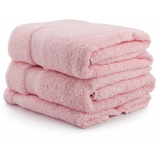 colorful - light pink light pink towel set (3 pieces) Slike