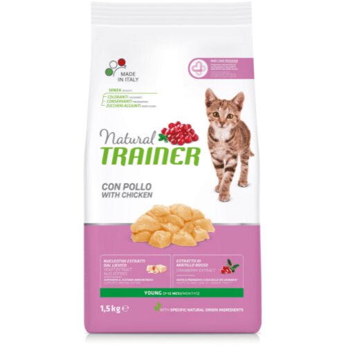 Natural trainer cat za mlade mačke piletina 1.5kg Cene