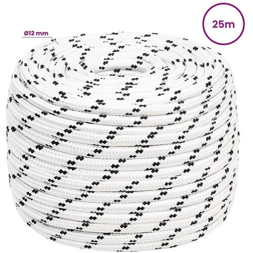  Vi&amp;scaron;enamjensko univerzalno uže 12 mm 25 m Bijela Poliester - Bijela 12 mm 25 m Slike