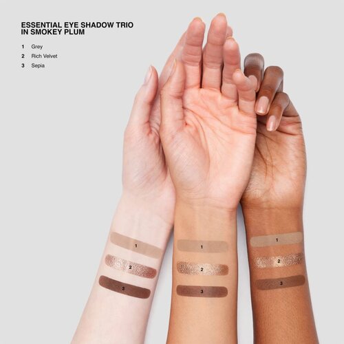 Bobbi Brown Essential Eye Shadow Trios paleta senčil za oči za popoln videz odtenek Smokey Plum 4,4 g Slike