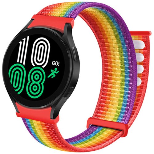 Cadorabo nylon wristband 22 mm, združljiv s samsung galaxy gear S3/Gear 2 v rainbow - nadomestni trak za huawei watch gt za watch 2 pro za ticwatch pr, (20693656) Cene