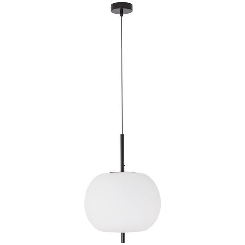 Nova Luce Bela/črna steklena viseča svetilka &oslash; 30 cm Lato &ndash; Cene