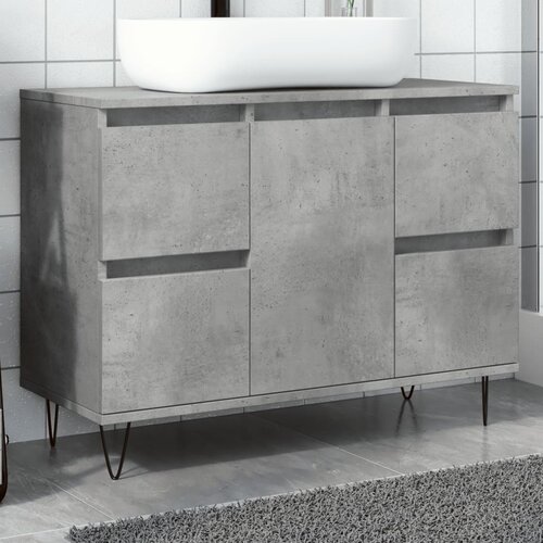 vidaXL Kopalniška omarica betonsko siva 80x33x60 cm inženirski les Cene