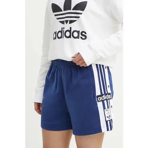 Adidas Kratke hlače za žene, boja: tamno plava, s aplikacijom, visoki struk, IP0716