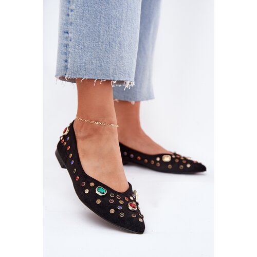 Boto Women&amp;#039;s Ballerinas Decorated With Crystals Black Valena Slike