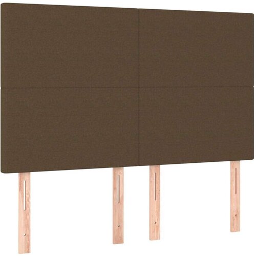  Krevet s oprugama i madracem tamnosmeđi 140 x 190 cm od tkanine Slike