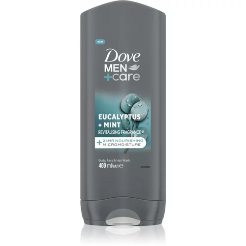 Dove Men+Care Advanced gel za prhanje za obraz, telo in lase za moške Eucalyptus & Mint 400 ml