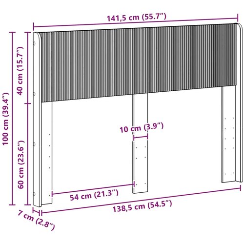  Uzglavlje Betonska siva PB - Betonska siva 135 cm Slike