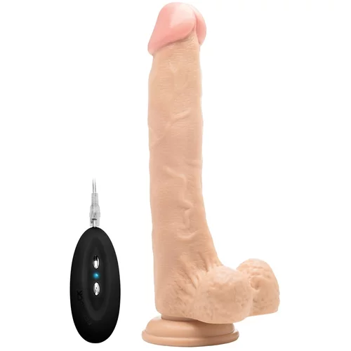 REALROCK Vibrating Realistic Cock 10" with Scrotum Skin
