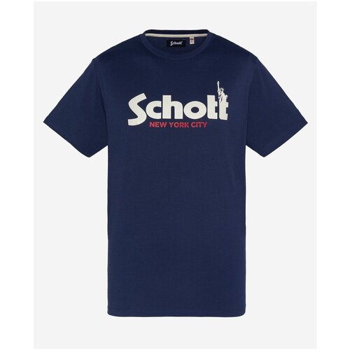 Schott Majice s kratkimi rokavi TSTROY Modra Slike