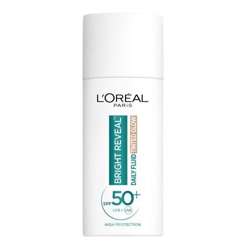 L´Oréal Paris Bright Reveal Daily Fluid Tinted Glow SPF50+ dnevna krema za obraz za vse tipe kože 50 ml unisex Cene